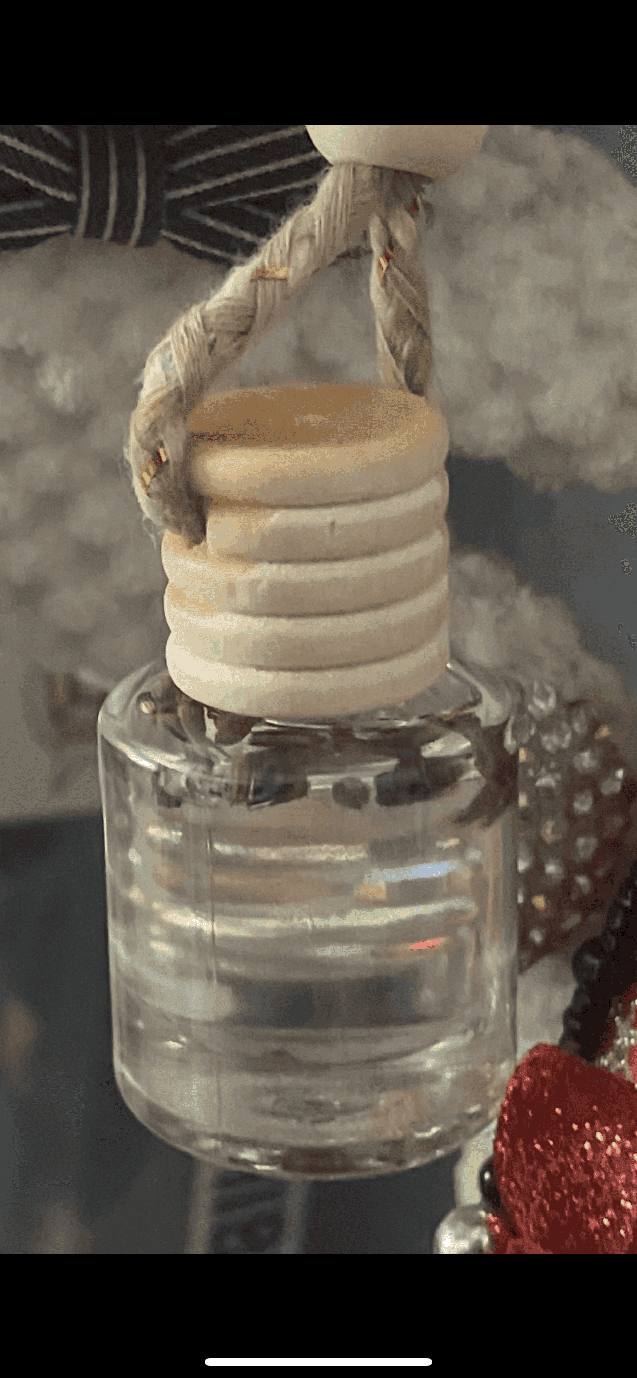 Wooden lavender car diffuser with rope hanger for vehicle decor