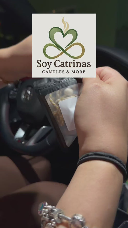 Soy Catrinas candles logo with heart and infinity symbol